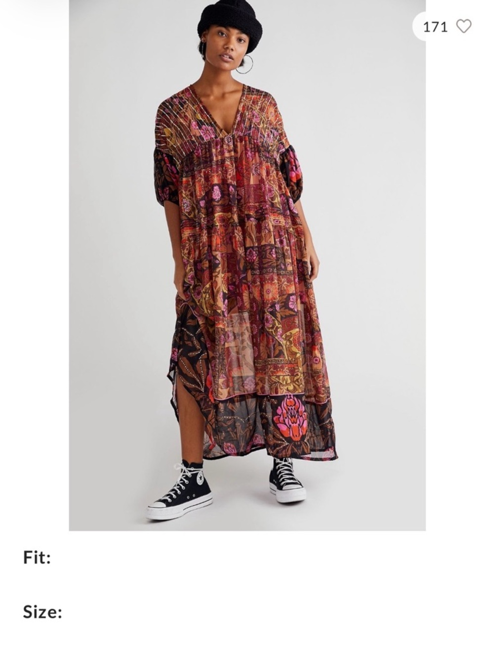 Free People Bohemian Floral Maxi Dress